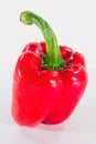 Red bell peppers on a white background