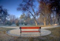 Red bench Royalty Free Stock Photo