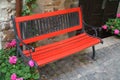 Red bench Royalty Free Stock Photo