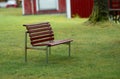 Red bench in a park.. Royalty Free Stock Photo