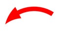 Red Bent Direction Arrow On A White Background Royalty Free Stock Photo