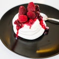 Red berries pavlova Royalty Free Stock Photo