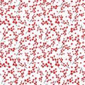 Red berries seamless pattern