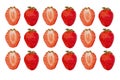 Red berry sliced on a white background. Royalty Free Stock Photo