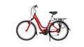 Red bicycle, bike isolated on white background, side view Royalty Free Stock Photo