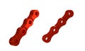 Red Bicycle chain icon isolated on transparent background. Bike chain sprocket transmission. Royalty Free Stock Photo