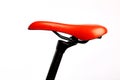 Red bicycle saddle Royalty Free Stock Photo