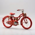 Mechanical Bicycle In Red And Brass: A Photorealistic Uhd Image