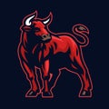 Red big bull mascot Royalty Free Stock Photo