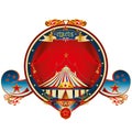 Red big top circus frame Royalty Free Stock Photo