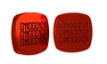 Red Binary code icon isolated on transparent background. Royalty Free Stock Photo