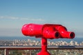 Red binocular Royalty Free Stock Photo