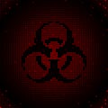 Red biohazard background