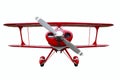 Red biplane cut out Royalty Free Stock Photo