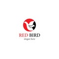 Red Bird logo template Royalty Free Stock Photo