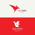 Red bird logo template Royalty Free Stock Photo