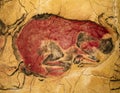 Red bison from Altamira cave Royalty Free Stock Photo