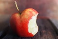 Red bitten apple Royalty Free Stock Photo