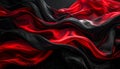 Red and Black Abstract Fabric Waves background Royalty Free Stock Photo