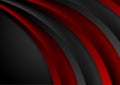 Red and black abstract smooth wavy background Royalty Free Stock Photo