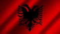 Red and black Albania flag