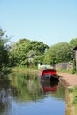 Barge, Cherry Tree, Leeds and Liverpool canal Royalty Free Stock Photo