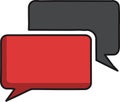 red and black Blank empty speech bubbles Royalty Free Stock Photo