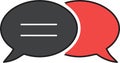 red and black Blank empty speech bubbles Royalty Free Stock Photo