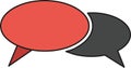 red and black Blank empty speech bubbles Royalty Free Stock Photo