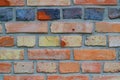Red and black brick wall. Brick wall texture. Royalty Free Stock Photo