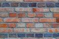 Red and black brick wall. Brick wall texture. Horizontal banner. Royalty Free Stock Photo