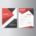 Red and black brochure flyer leaflet Royalty Free Stock Photo