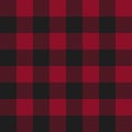 Red and Black Buffalo Check Plaid Seamless Pattern