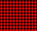 Red and black buffalo plaid texture. Checkered lumberjack seamless pattern. Geometric fabric background for flannel Royalty Free Stock Photo