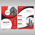 Red and black business flyer template Royalty Free Stock Photo