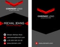 Red Black Bussines Card Fully Editable