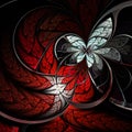 Red and black butterfly or flower Royalty Free Stock Photo