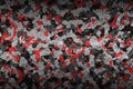 Red and black camouflage pattern blackground Royalty Free Stock Photo