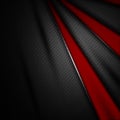 Red and black carbon fiber background.