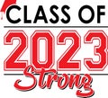 Red and Black Class of 2023 Strong Graphic