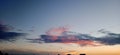 Red and black clouds combination in the sky in evening