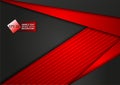 Red and black color abstract geometric technology modern design background, vector illustration. for your business Royalty Free Stock Photo