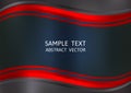 Red and Black color abstract vector background with copy space. Graphic design Royalty Free Stock Photo