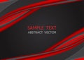 Red and Black color, abstract vector background with copy space, modern graphic design Royalty Free Stock Photo