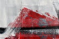 Red and black colors on canvas.Oil painting. Abstract art background. Oil painting on canvas. Color texture. Fragment of artwork. Royalty Free Stock Photo