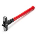 Red and Black Combination Hammer with Pointed Tip and Flat Head Royalty Free Stock Photo