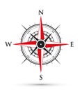 Red and black compass