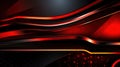 Red and black contrast abstract technology background , Generative AI Royalty Free Stock Photo