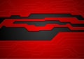 Red and black contrast tech corporate background