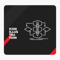 Red and Black Creative presentation Background for Algorithm, design, method, model, process Line Icon